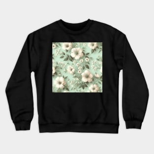 White Flowers Crewneck Sweatshirt